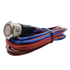 PlashLights Marine Push Button Switch - Red LED - 40a - Stainless Steel - Momentary | PL22SS-M-RD