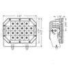 PlashLights Quad LED Search Light - White Marine Housing | QUAD-CB-WHT