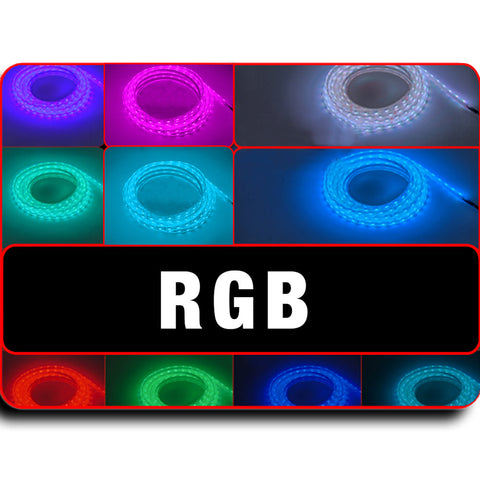 PlashLights 12v RGB Color Changing Waterproof Flexible Light Strip - Ip68 - 10' | FLS-RGB-68-10FT