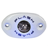 PlashLights Corpus - Blue Carbon Fiber LED Deck Light - White Housing | CF-RL-BLU-S-WHT