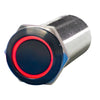 PlashLights REVERT Harsh Environment 19MM Dual Color Push Button On/Off Switch - Black | HPBS-19-BLK-L