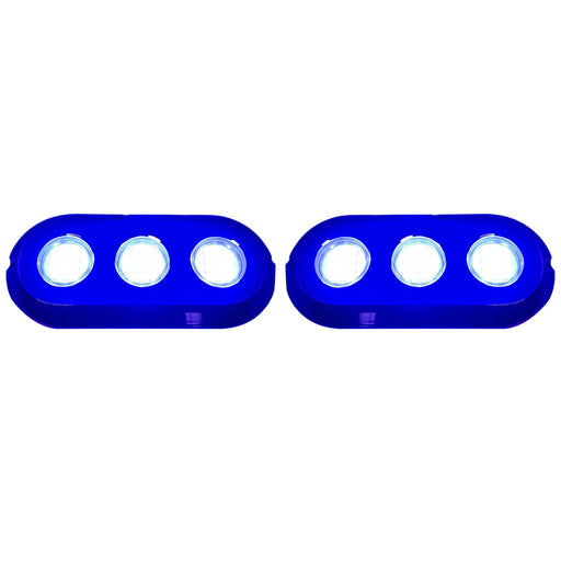 PlashLights Grande 180W Underwater Transom Light - Blue - Pair | PL-UWL-180BLU-K