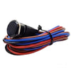 PlashLights Marine Push Button Switch - Blue LED - 40a -Black Anodized- Momentary | PL22BLK-M-BL