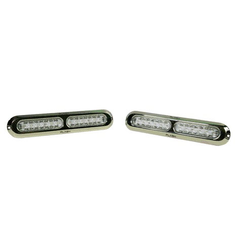 PlashLights Poquito 60W Underwater Transom Light - Green - Pair | PL-UWL-60W-GRN-K