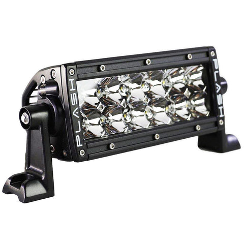 PlashLights 6" XX-Series LED Light Bar Marine Black Housing (5W), Double Row Combo Beam. | XX-6-5W