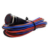 PlashLights Marine Push Button Switch - Red LED - 40a - Black Anodized-Momentary | PL22BLK-M-RD