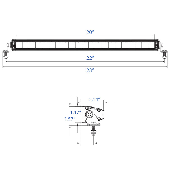 PlashLights 20" SRX 2-Series Single Row LED Light Bar - White Housing | SRX2-20-WHT