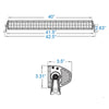 PlashLights 40" XX-Series LED Light Bar - 5W - Curved - White Housing | XX-40-5W-WHT-R