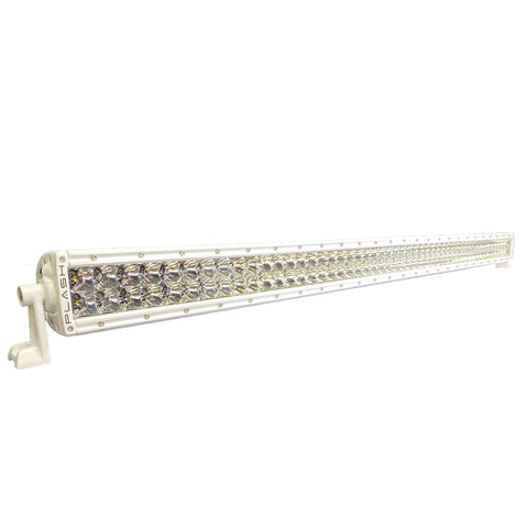 PlashLights 50" XX-Series LED Light Bar - 5W - Curved - White Housing | XX-50-5W-WHT-R