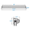 PlashLights 50" XX-Series LED Light Bar - 5W - Curved - White Housing | XX-50-5W-WHT-R