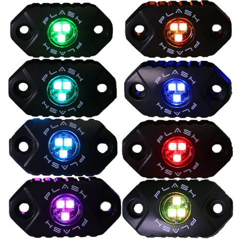 PlashLights 9W, RGB Rock Light, Black Housing - Single | RL-RGB-S