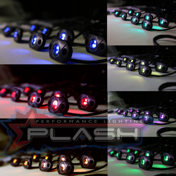 PlashLights 9W, RGB Rock Light, Black Housing - Single | RL-RGB-S