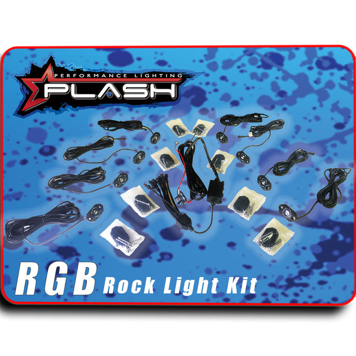 PlashLights 9W, RGB Rock Light, Black Housing - Single | RL-RGB-S