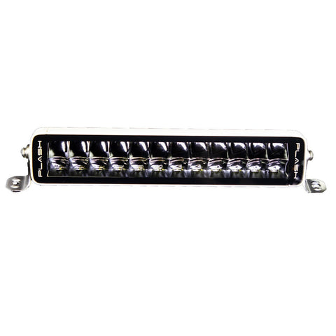 PlashLights 12" X2-Series LED Light Bar - Straight - White Housing | X2-12-WHT