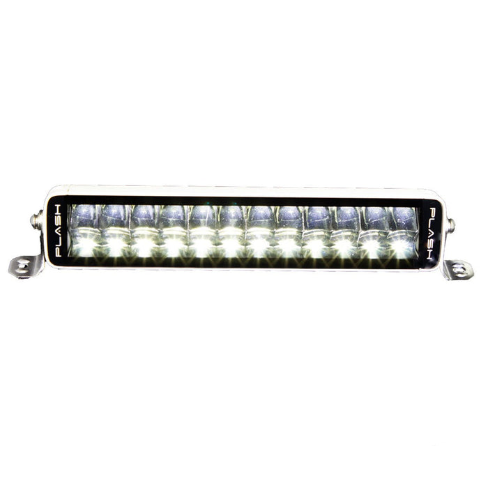 PlashLights 12" X2-Series LED Light Bar -  Straight - White Housing | X2-12-WHT