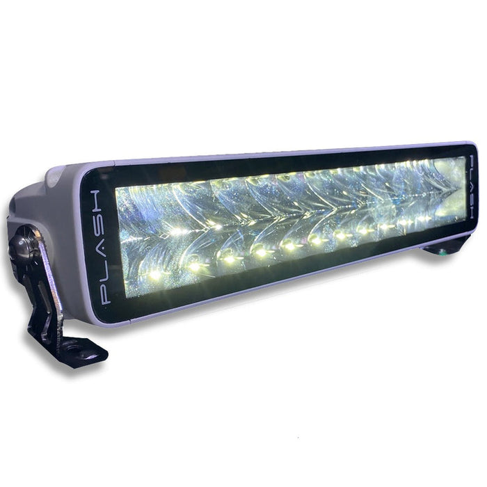 PlashLights 12" X2-Series LED Light Bar -  Straight - White Housing | X2-12-WHT