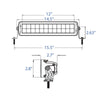 PlashLights 12" X2-Series LED Light Bar -  Straight - White Housing | X2-12-WHT