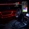 3pc LED Head 6ft Fiber Optic Roll XKchrome App Controlled Automotive Interior Lighting, Dash/Door Lighting, Fiber Optic Cable, neon Lighting, Fiber Optic LED Accent Light Kit
