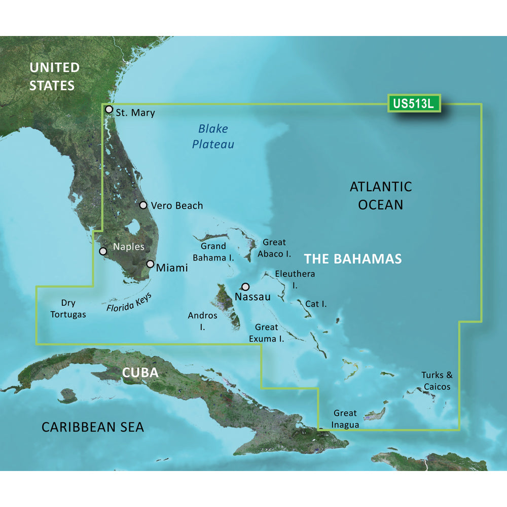 Garmin BlueChart g3 Vision HD - VUS513L - Jacksonville - Bahamas - microSD/SD (010-C0742-00)