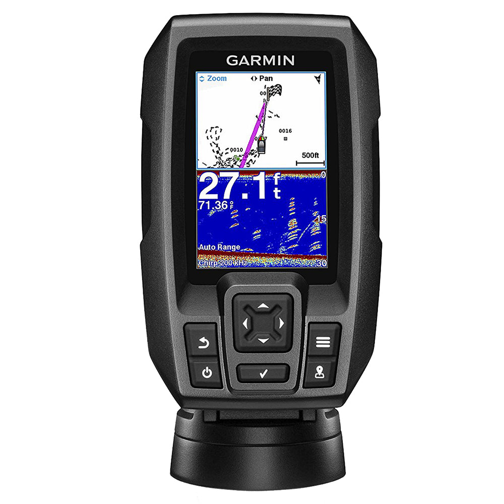 Garmin STRIKER 4 FishFinder with 4-Pin, 77/200kHz Transom-Mount Transducer (010-01550-00)