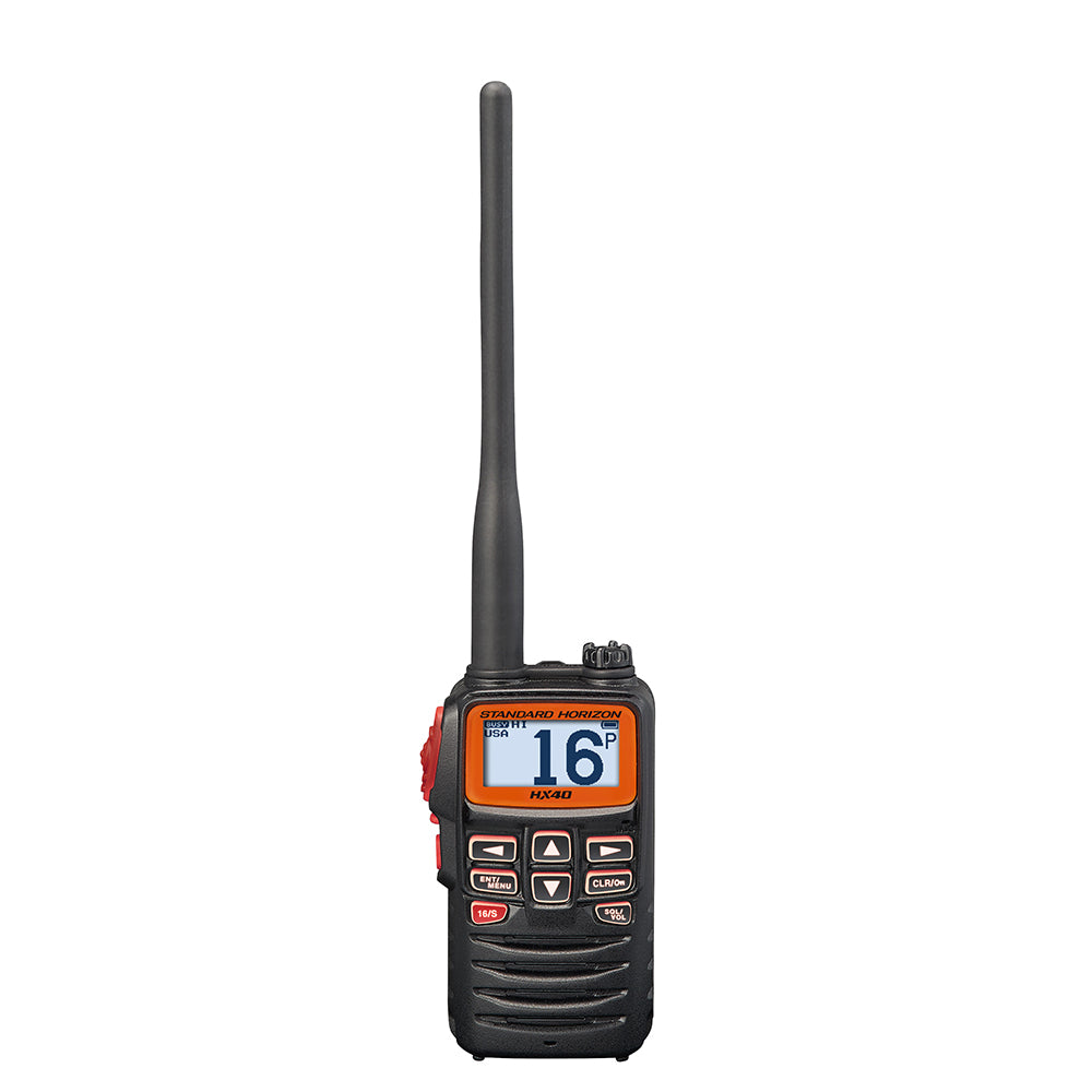 Standard Horizon HX40 Handheld 6W Ultra Compact Marine VHF Transceiver with FM Band