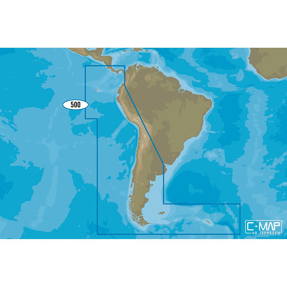 C-MAP 4D SA-D500 Costa Rica to Chile to the Falklands Premium Nautical Chart - Marine Navigation microSD/SD Card (M-SA-D500-MS)