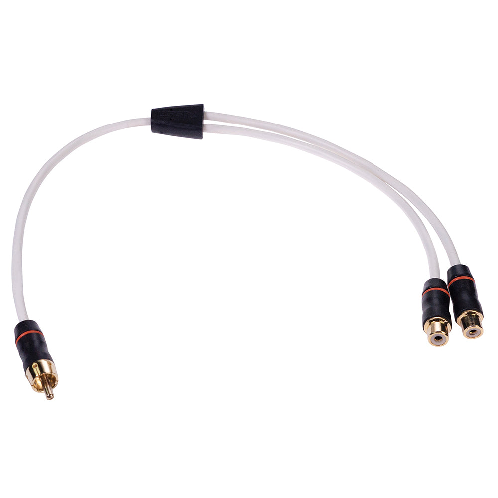 Fusion MS-RCAYF Performance RCA Splitter Cable, 1 Male to 2 Female, 0.9 ft (010-12622-00)