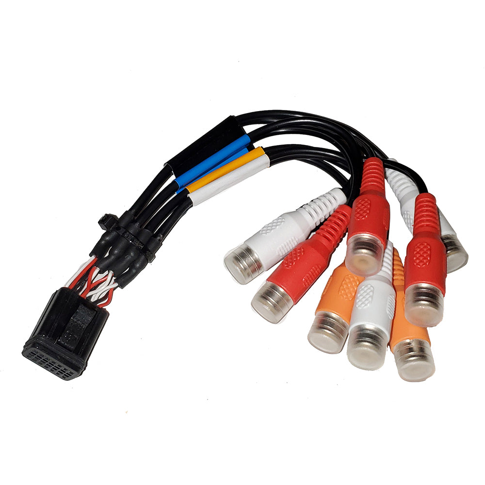 Fusion MS-RCAJ2A Zone 1 & 2 RCA Wire Harness for Compatible Marine Stereos (010-12812-01)