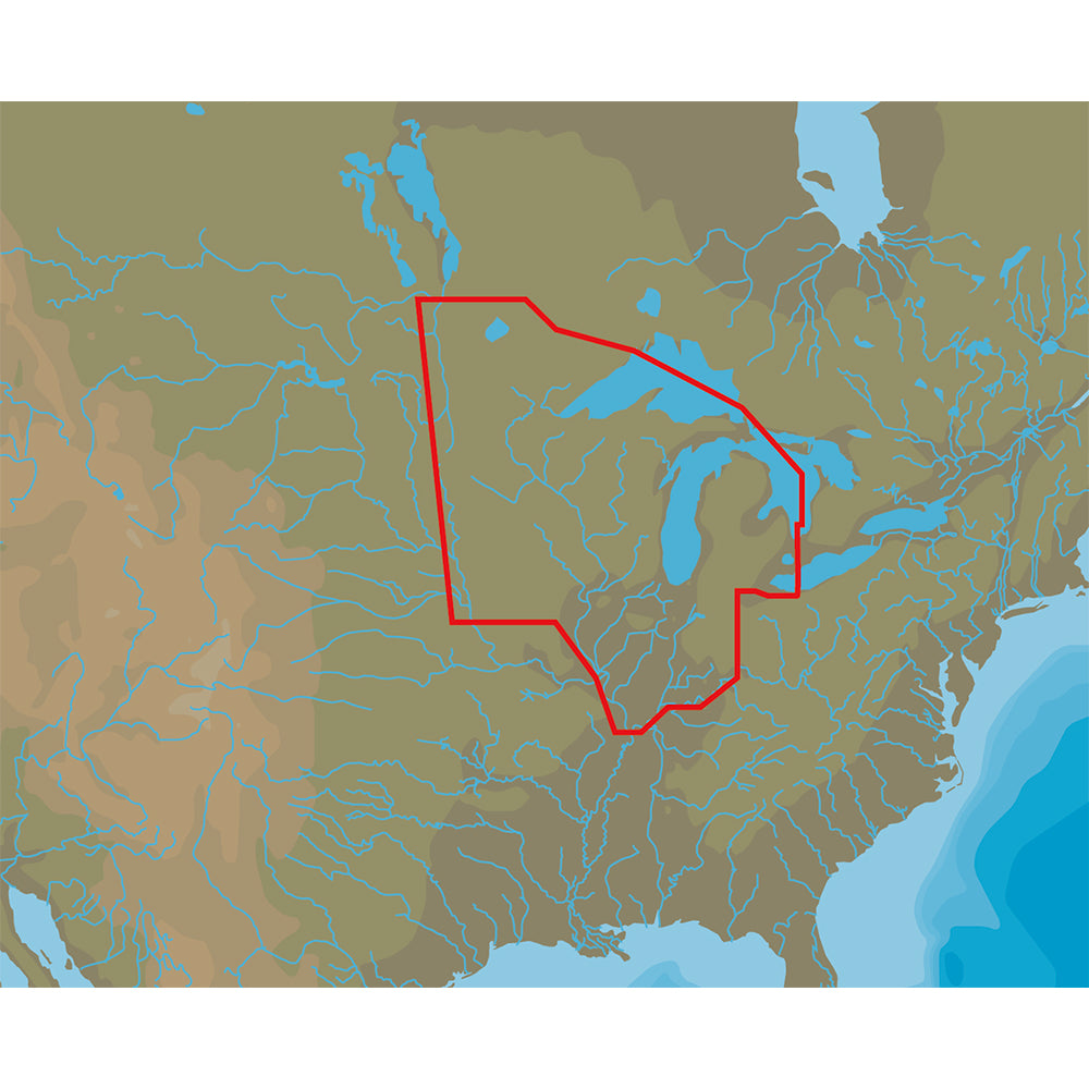 C-MAP 4D NA-D072 US Lakes: North Central Premium Nautical Chart - Marine Navigation microSD/SD Card (M-NA-D072-MS)