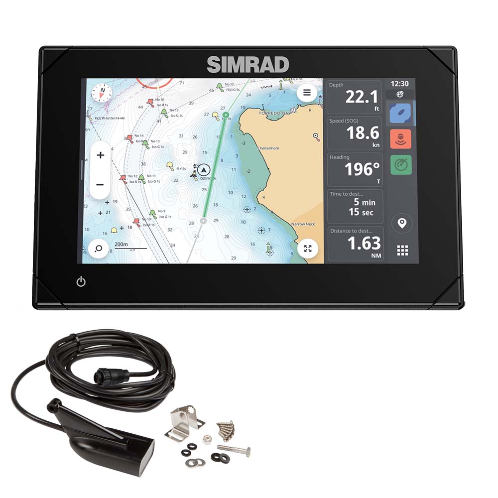 Simrad NSX 3007 7" Combo Chartplotter and Fishfinder with HDI Transducer and C-MAP DISCOVER X Charts (000-15371-001)