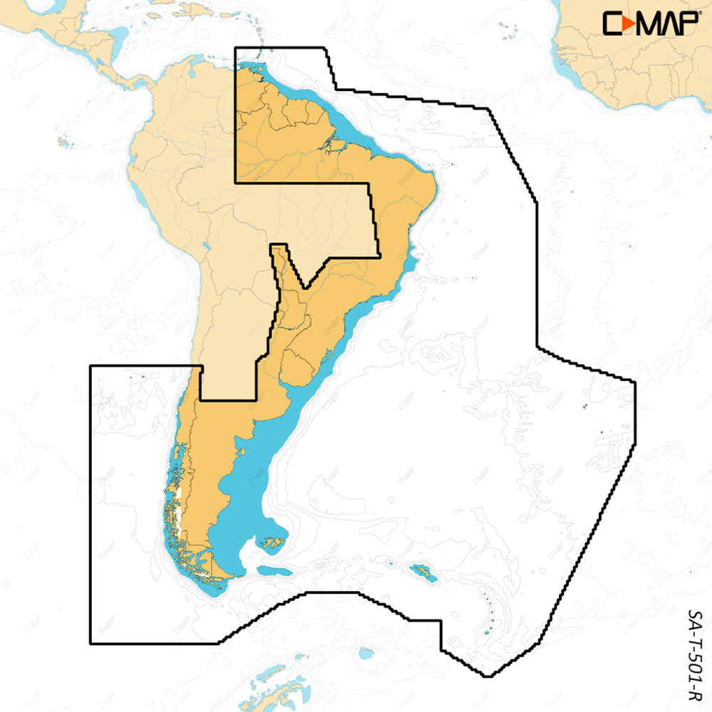 C-MAP Reveal X SA-T-501 Gulf of Paria to Cape Horn Nautical Chart - Marine Navigation microSD/SD Card (M-SA-T-501-R-MS)
