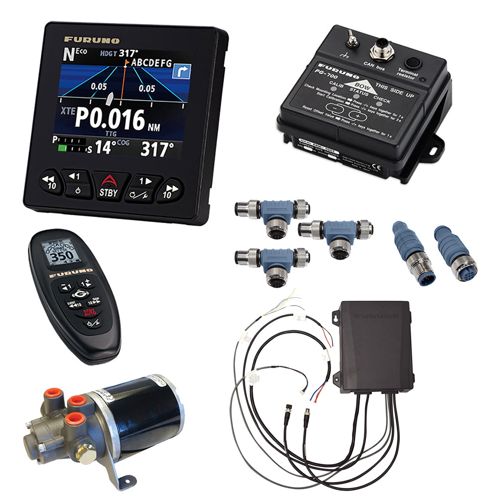 Furuno NavPilot 300/PG-M Adaptive Autopilot Package with 4.1" Color LCD and Gesture Controller, PG700 Fluxgate Heading Sensor, and 12V Octopus 1.6L Pump