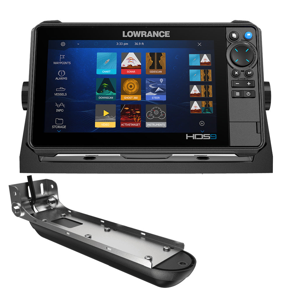 Lowrance HDS PRO 9 with Preloaded C-MAP DISCOVER OnBoard and Active Imaging HD Transducer (000-15981-001)