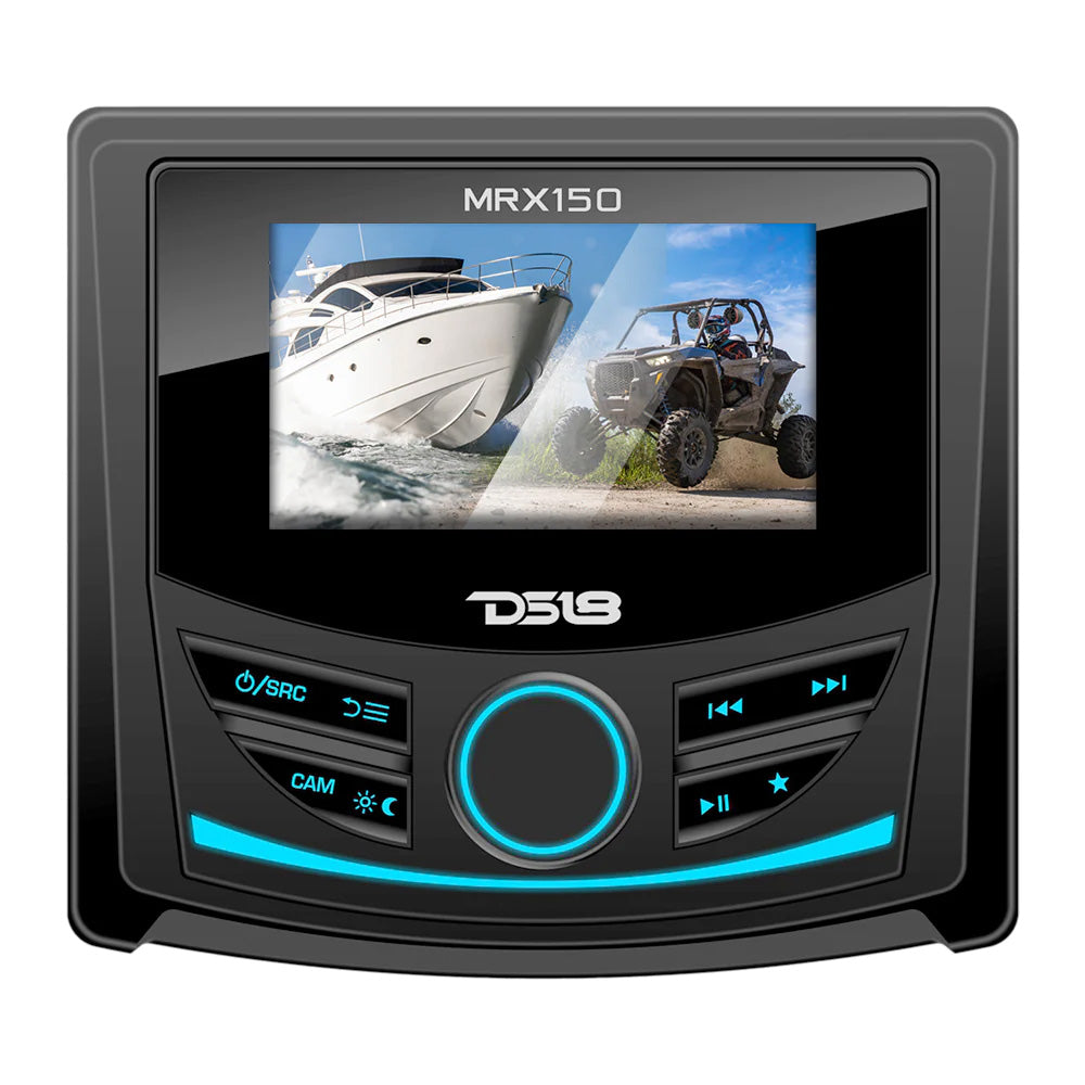 DS18 MRX150 2 Zone Marine and Powersports Head Unit with 3" Color TFT Display and Bluetooth - 4 x 40W (MRX150)