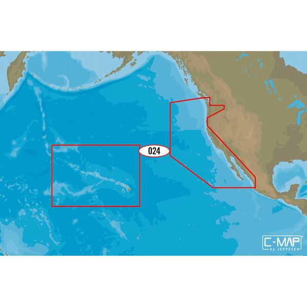 C-MAP 4D NA-D024 USA West Coast & Hawaii Premium Nautical Chart - Marine Navigation microSD/SD Card (M-NA-D024-MS)