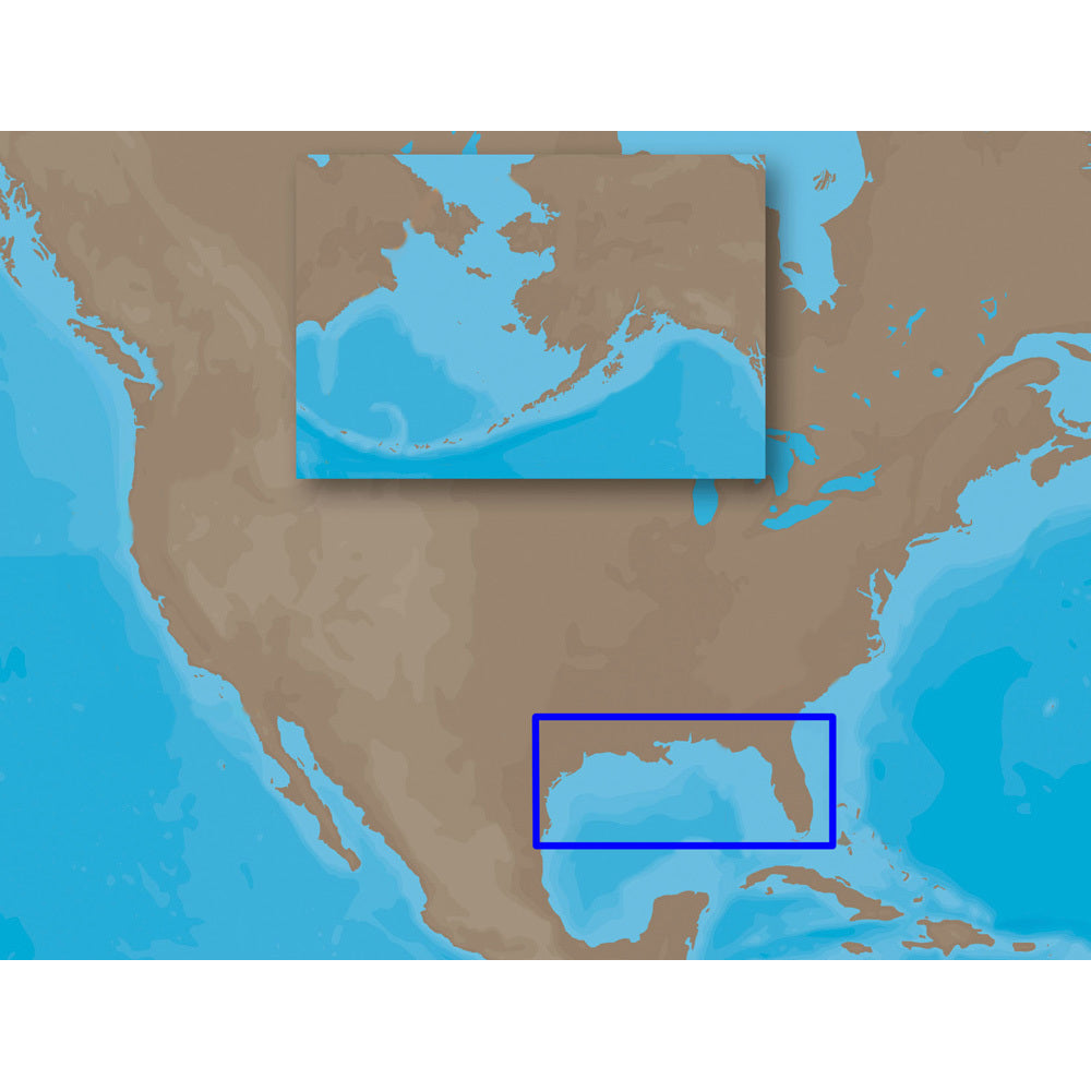 C-MAP MAX Wide NA-M420 Gulf of Mexico Bathymetric Nautical Chart - Marine Navigation microSD/SD Card (M-NA-M420-MS)