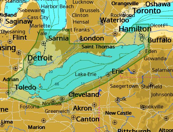 C-MAP 4D NA-D933 Lake Erie and Lake St. Clair Premium Nautical Chart - Marine Navigation microSD/SD Card (M-NA-D933-MS)