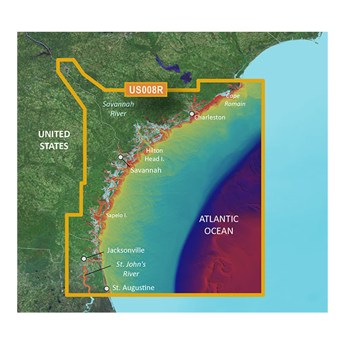 Garmin BlueChart g3 Vision HD - VUS008R - Charleston to Jacksonville - microSD/SD