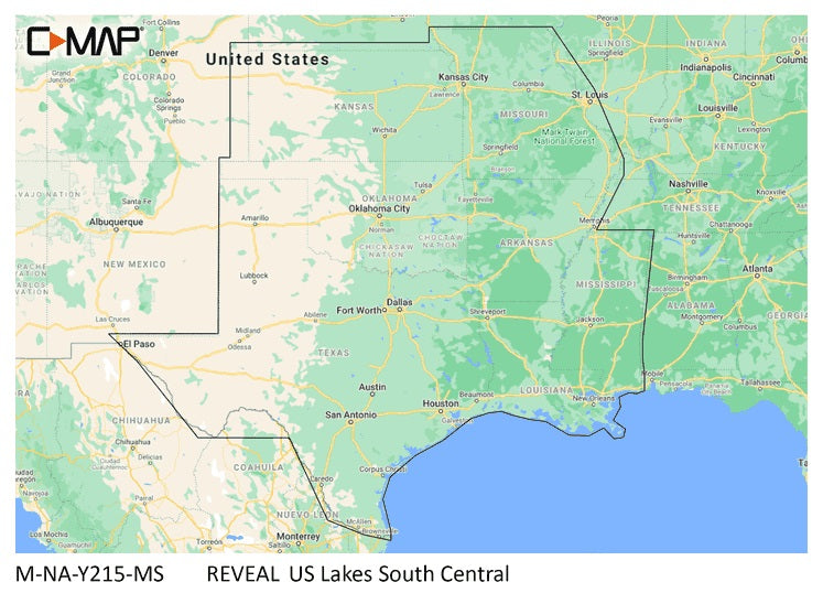 C-MAP Reveal NA-Y215 US Lakes South Central Nautical Chart - Marine Navigation microSD/SD Card (M-NA-Y215-MS)