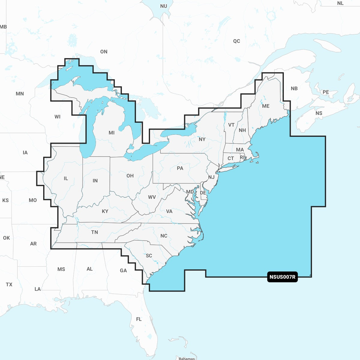Garmin Navionics+ NSUS007R U.S. East microSD (010-C1291-20)