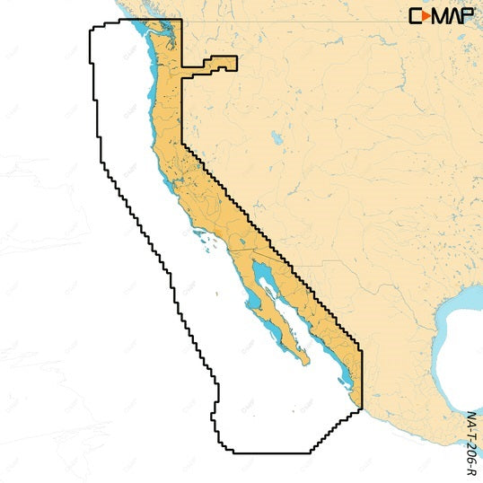 C-MAP Reveal X NA-T-206 US West Coast and Baja California Nautical Chart - Marine Navigation microSD/SD Card (M-NA-T-206-R-MS)