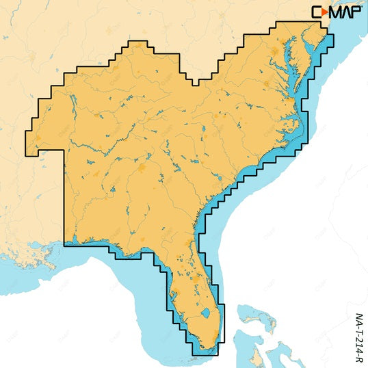 C-MAP Reveal X NA-T-214 US Lakes South East Nautical Chart - Marine Navigation microSD/SD Card (M-NA-T-214-R-MS)
