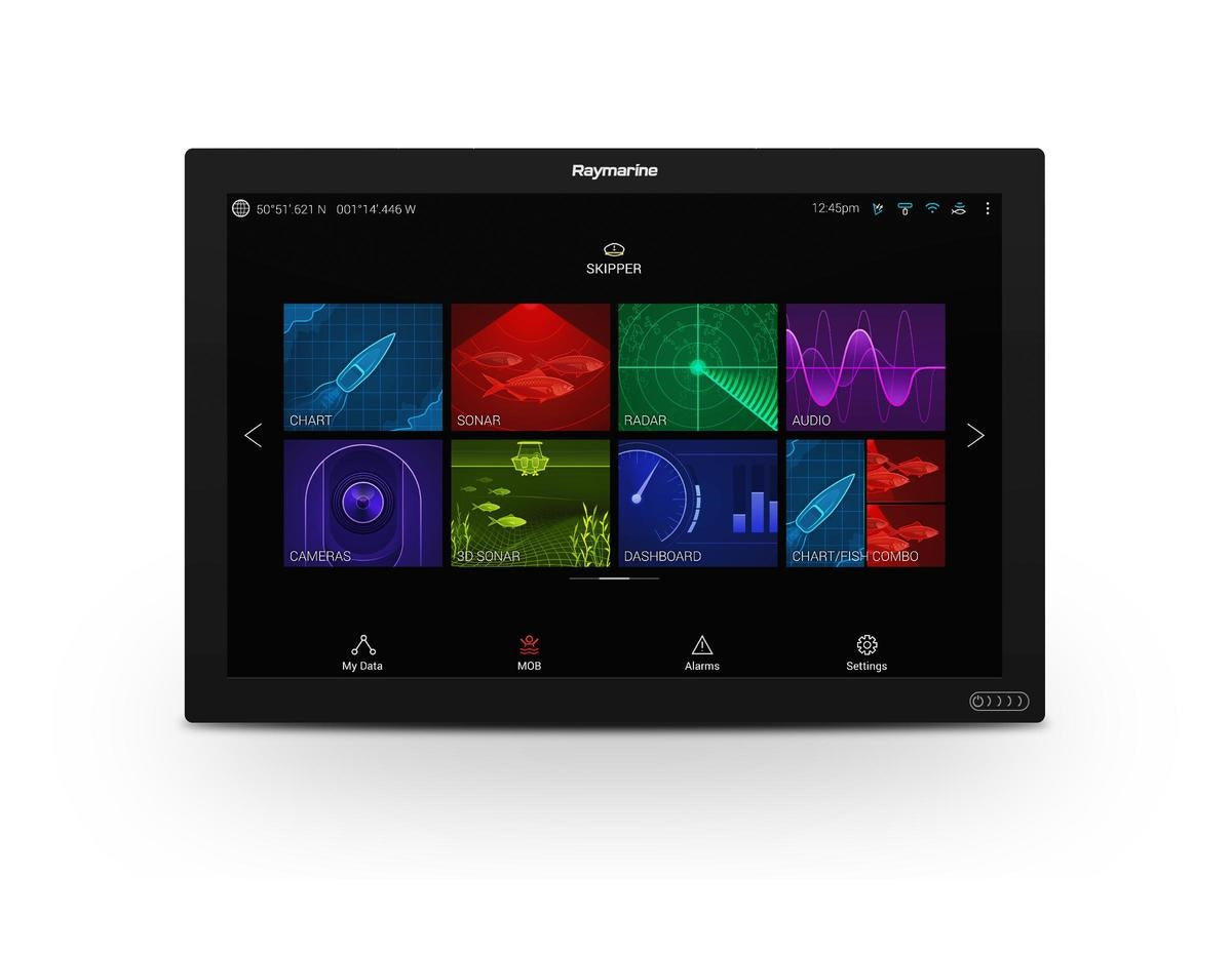 Raymarine Axiom 2 XL 24" Glass Bridge MFD Chartplotter with RCR-SD Remote Card Reader, Alarm Buzzer, and Cables (T705478)