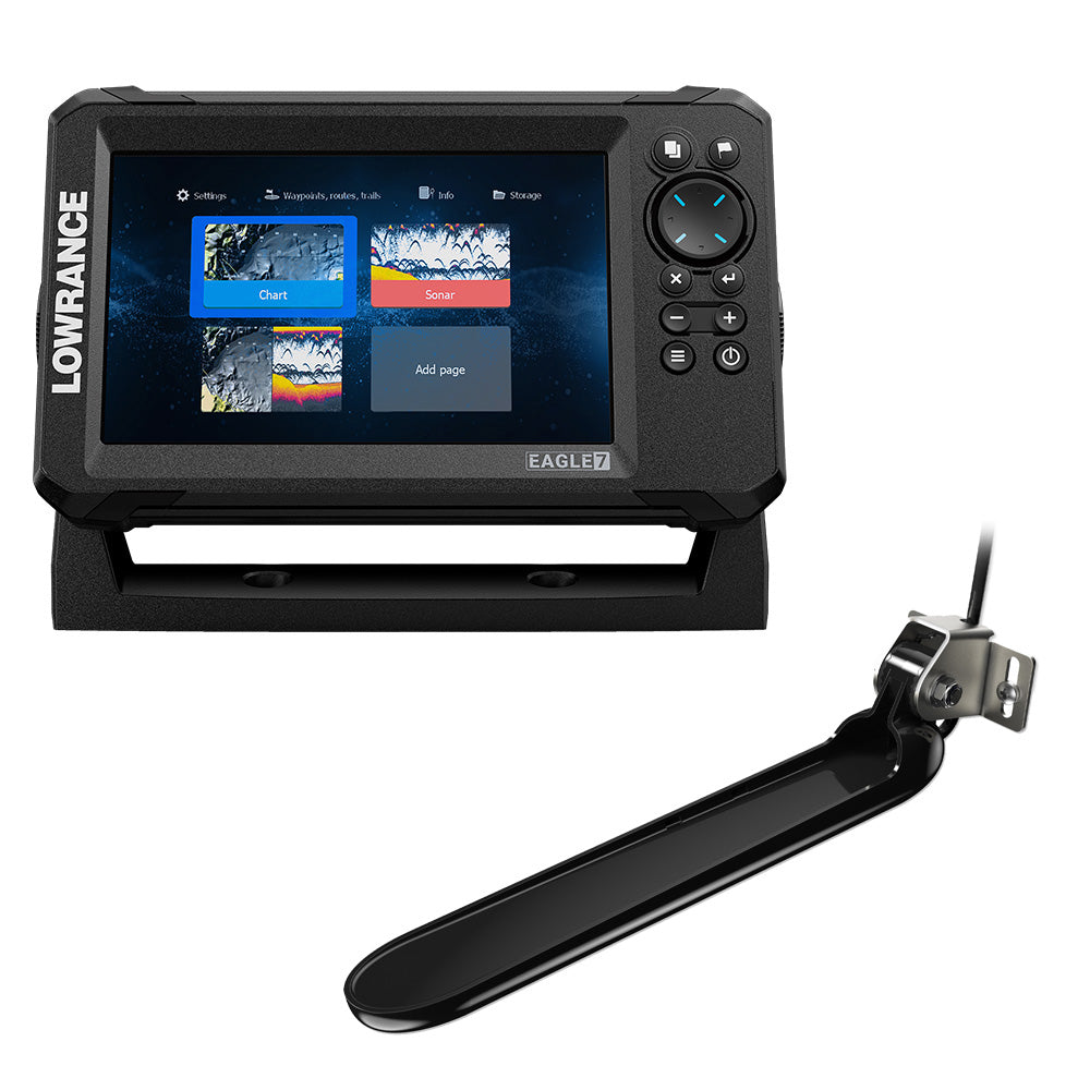 Lowrance Eagle 7 with TripleShot Transom-Mount Transducer and Discover OnBoard Chart (000-16228-001)