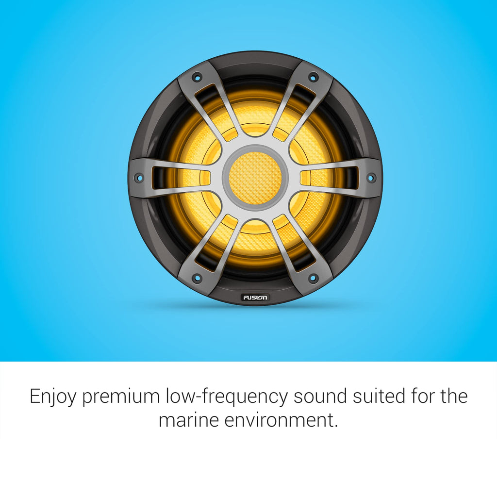 Fusion SG-SL123SPG Signature Series 3i 12" 1400W CRGBW Marine Subwoofer, Sports Gray (010-02775-11)