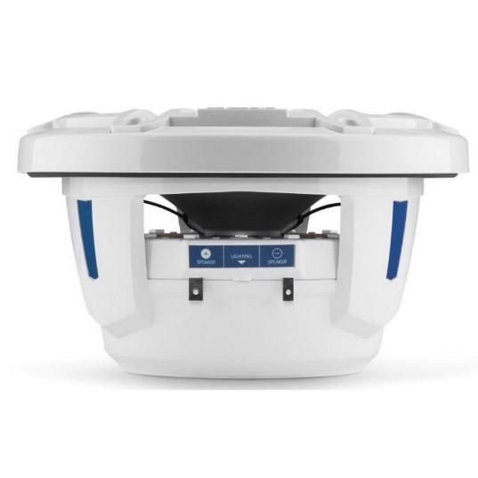 JL Audio M6-770X-S-GwGw-i 7.7" 100W RMS Marine Coaxial Speakers with RGB LED Lighting, White Sport Grilles, Pair (010-03074-00)