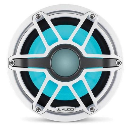 JL Audio M6-8IB-S-GwGw-i-4 8" 200W RMS Infinite-Baffle Marine Subwoofer with RGB LED Lighting, White Sport Grille (010-03081-00)