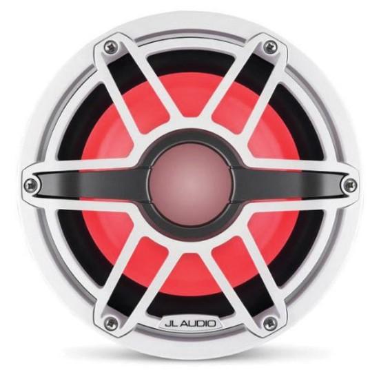 JL Audio M6-8IB-S-GwGw-i-4 8" 200W RMS Infinite-Baffle Marine Subwoofer with RGB LED Lighting, White Sport Grille (010-03081-00)