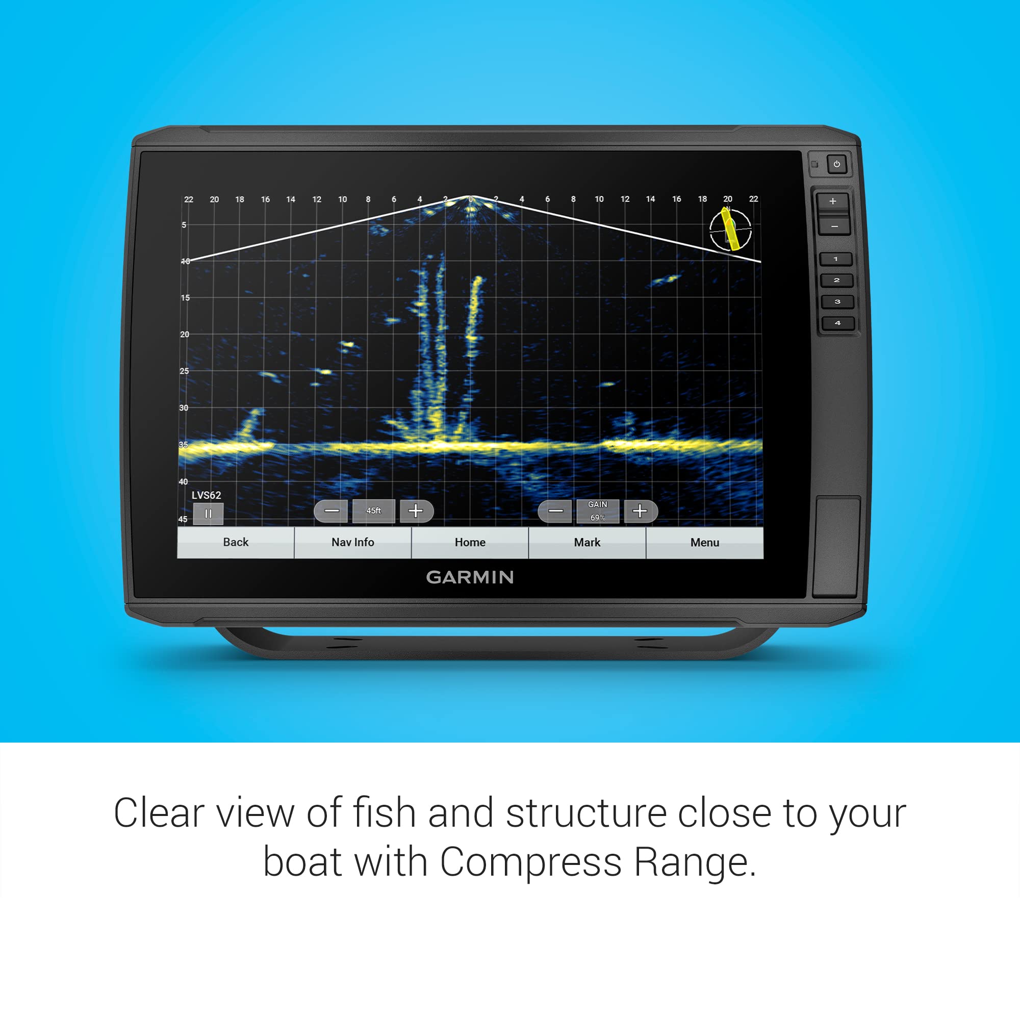 Garmin LiveScope? XR System with GLS 10? and LVS62 Transducer, Live Scanning Sonar for Open Water, 500' Range in Freshwater, 350' Range in Saltwater