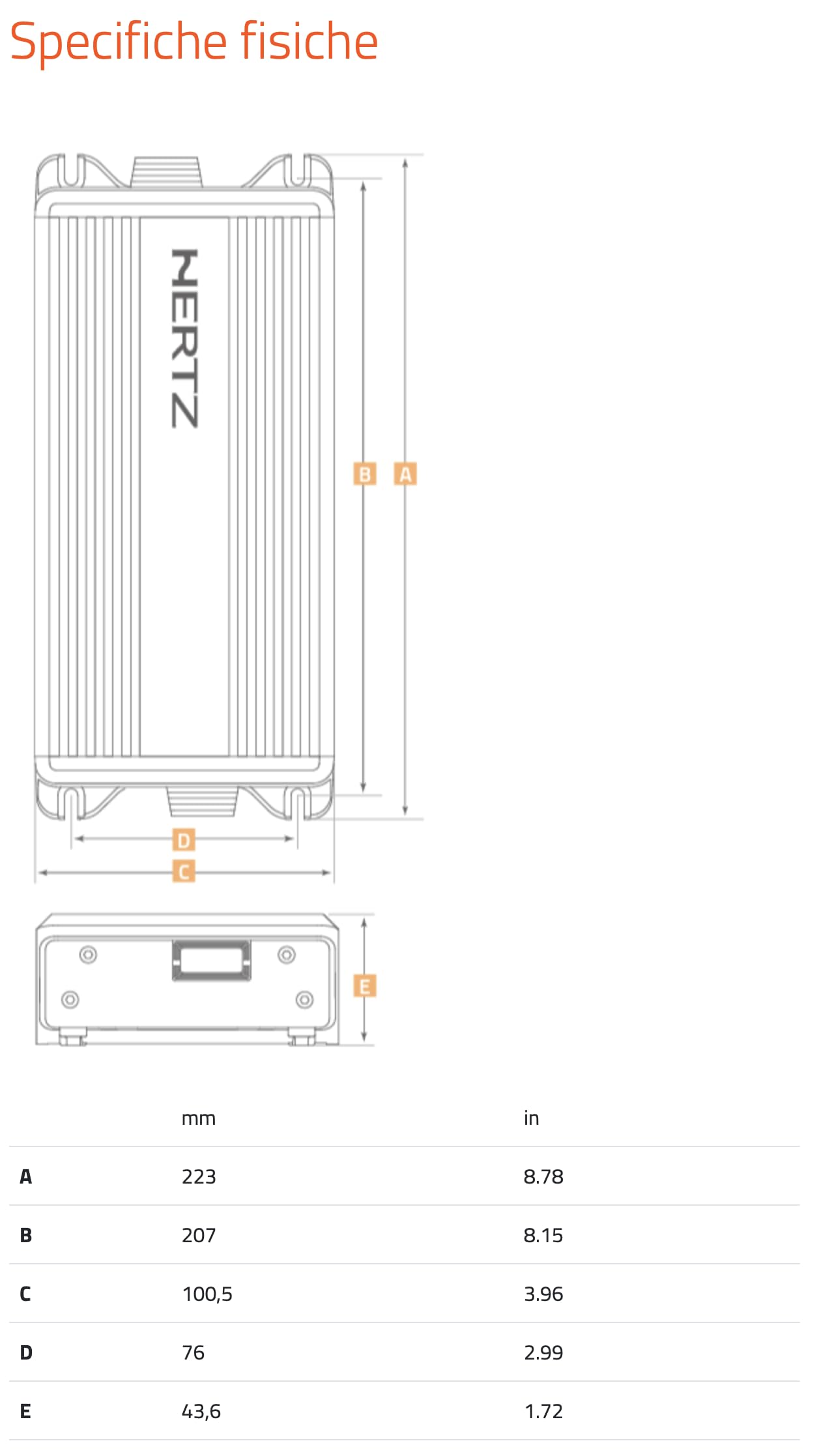 HERTZ AUDIO HMP 1D - 300W MARINE & POWERSPORTS D-CLASS MONO AMPLIFIER | 78270000